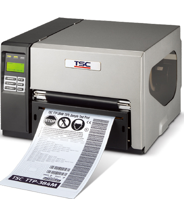 TSC TTP-384M 工业宽幅条码打印机 可打印A4标签纸电信电力警示标签